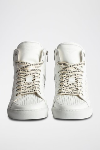 Baskets montantes en cuir - Blanc