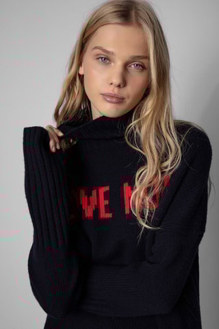 Pull en laine - Bleu marine