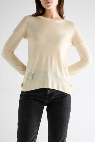 Pull en mérinos - Ecru
