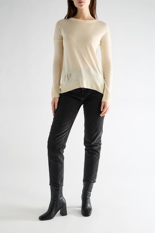 Pull en mérinos - Ecru