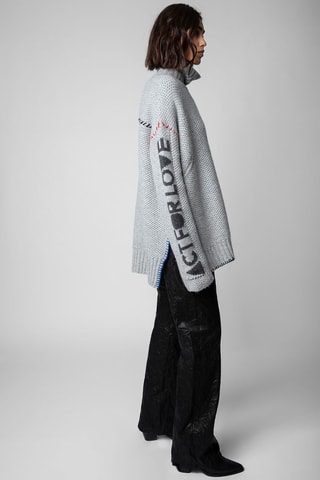 Pull en cachemire - Gris chiné