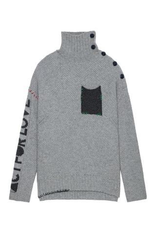 Pull en cachemire - Gris chiné