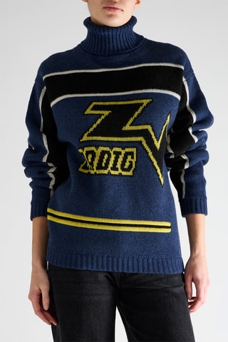 Pull en laine et cachemire - Bleu