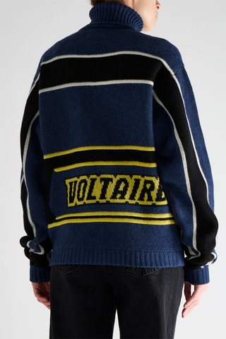 Pull en laine et cachemire - Bleu