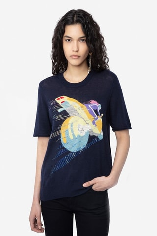 Pull en cachemire - Bleu marine