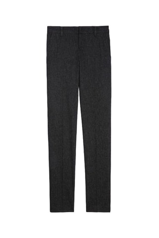 Pantalon en laine - Anthracite et blanc