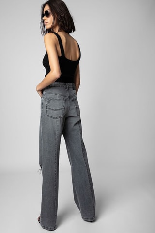 Crop top en laine et cachemire - Noir