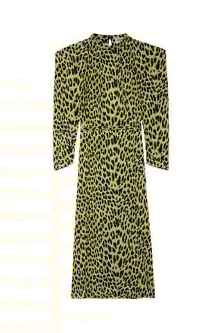 Robe midi en soie - Jaune