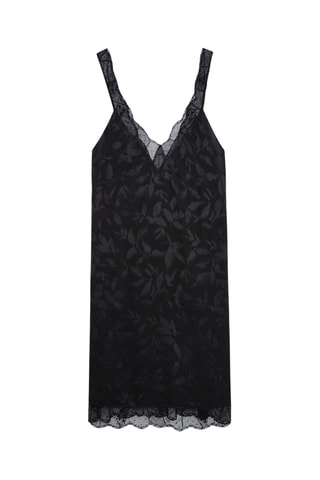 Robe droite en soie - Noir