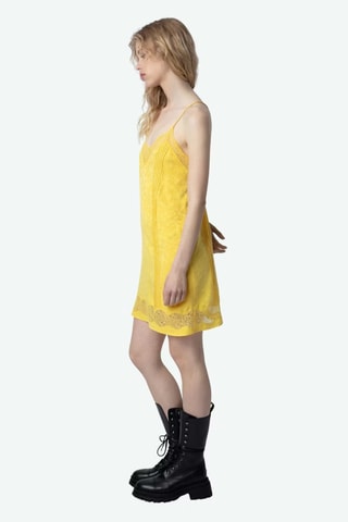 Robe droite en soie - Jaune