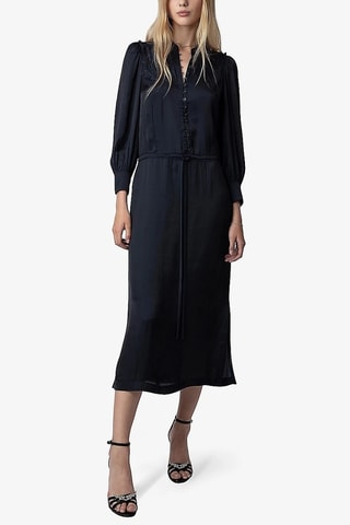 Robe midi - Bleu marine