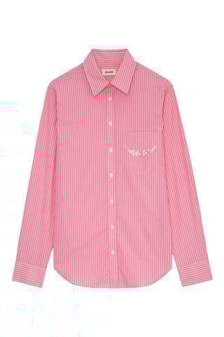 Chemisier en coton biologique - Rose