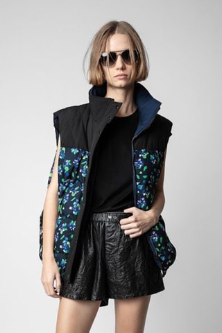 Doudoune réversible sans manches - Noir