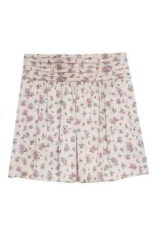 Jupe patineuse taille haute - Ecru