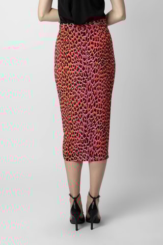 Jupe portefeuille en soie - Rouge