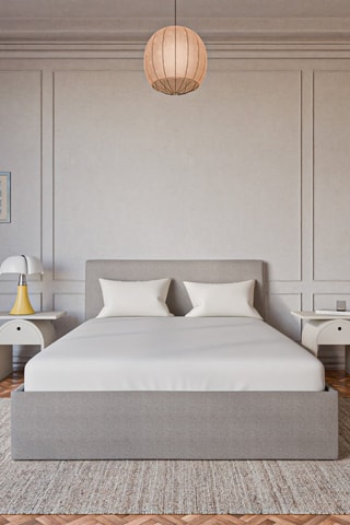 Lit Coffre Emma - Tissu chiné anthracite