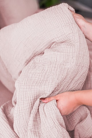 Housse de couette en gaze de coton - Rose