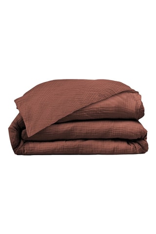 Housse de couette en gaze de coton - Marron
