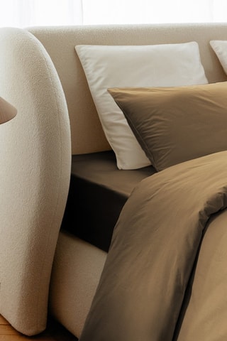 Housse de couette en satin de coton - Beige