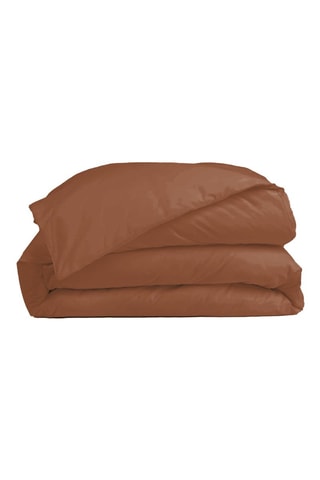 Housse de couette en satin de coton - Marron