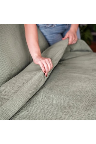 Drap-housse en gaze de coton - Kaki