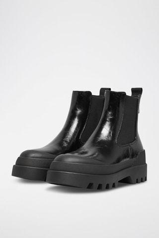 Bottines Chelsea vernies - Noir