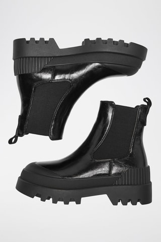 Bottines Chelsea vernies - Noir