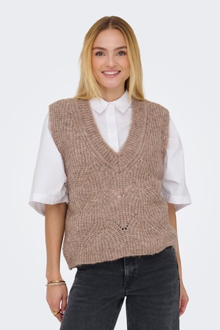 Pull sans manches - Marron