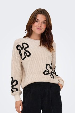 Pull - Beige et noir