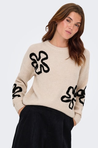 Pull - Beige et noir