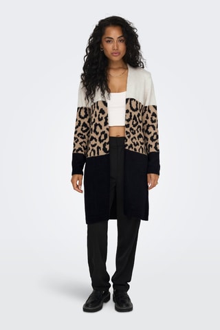 Gilet long - Noir et beige