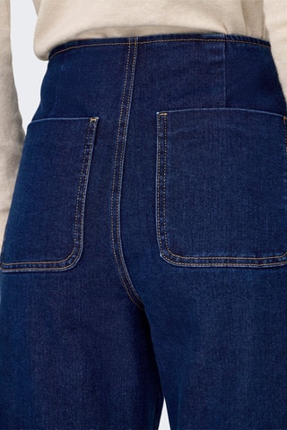 Jean wide legs taille haute - Bleu foncé