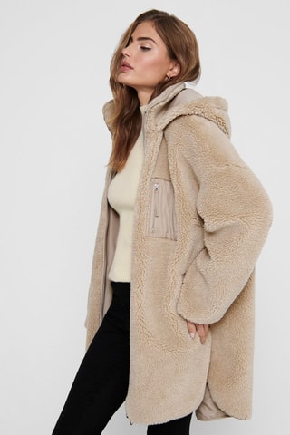 Manteau à capuche - Beige
