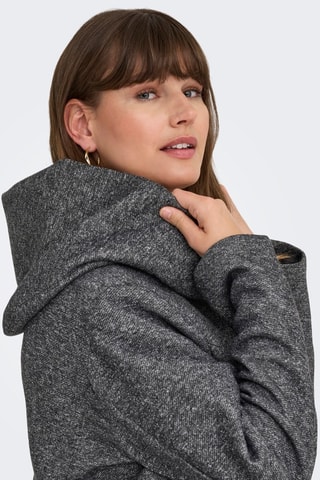 Manteau à capuche - Gris foncé chiné