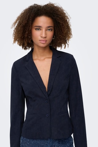 Veste en velours - Bleu nuit