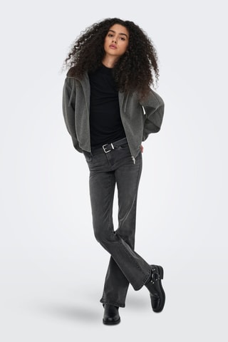 Veste à capuche - Gris foncé chiné