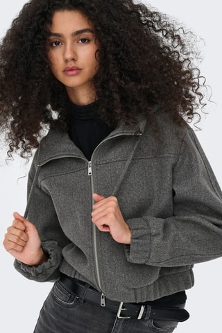 Veste à capuche - Gris foncé chiné