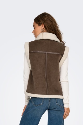 Veste sans manches en velours - Marron