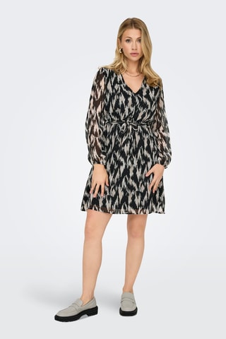 Robe courte - Noir et beige