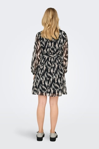 Robe courte - Noir et beige