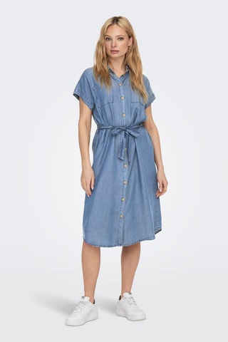 Robe chemise en jean - Bleu