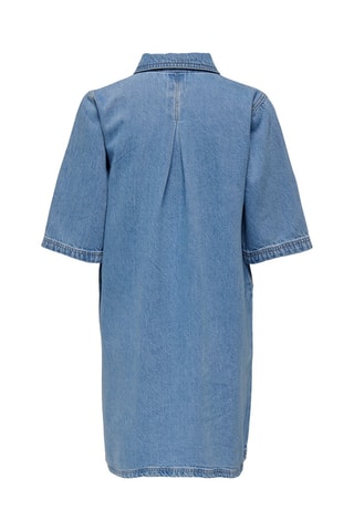 Robe trapèze en jean - Ciel