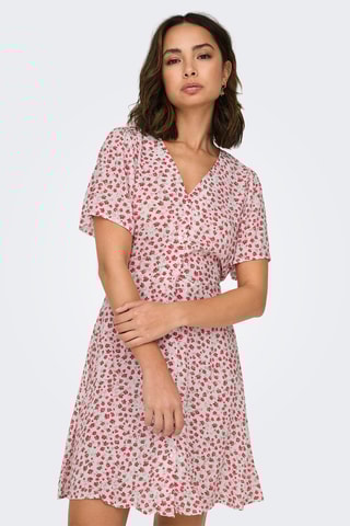 Robe patineuse - Rose et rouge