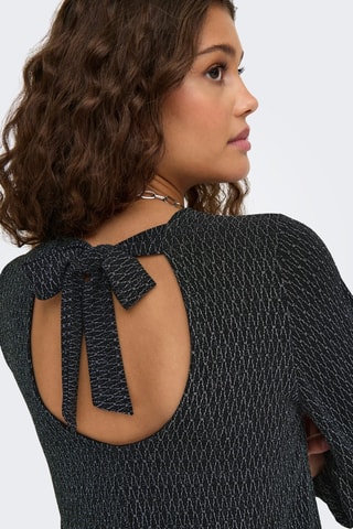 Robe droite - Argenté et noir