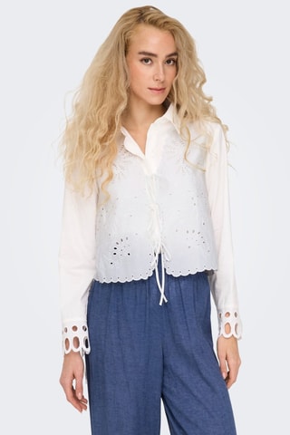 Chemisier en coton biologique - Blanc