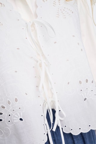 Chemisier en coton biologique - Blanc