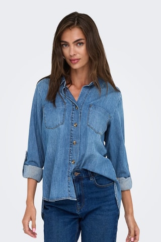 Chemisier en jean - Bleu