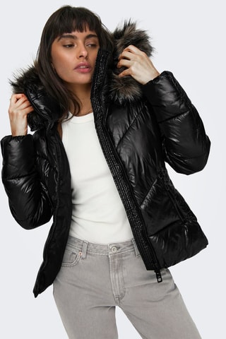 Doudoune à capuche - Noir