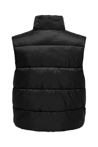 Doudoune réversible sans manches - Noir et beige