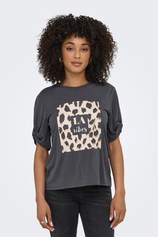 T-shirt regular - Gris foncé